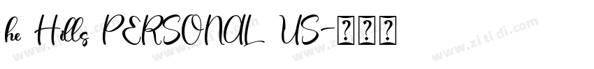 he Hills PERSONAL US字体转换